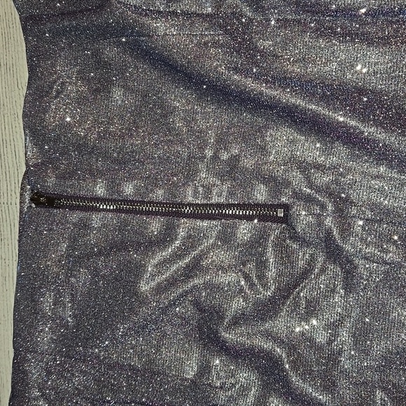 Lulus Faux Wrap Shimmer Midi Skirt Purple Sizes S and L NWT - Picture 6 of 8